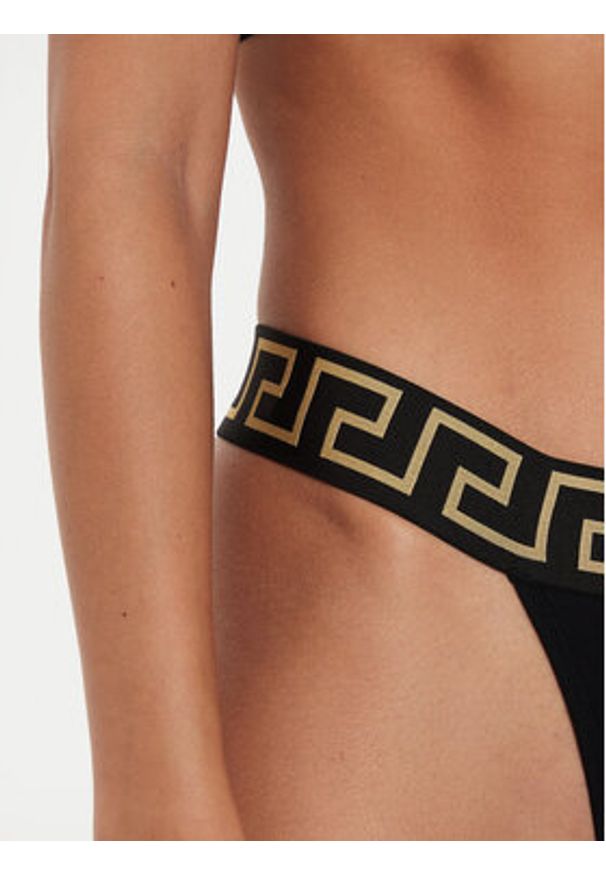 VERSACE - Versace Stringi AUD01042 1A10011 Czarny. Kolor: czarny. Materiał: bawełna