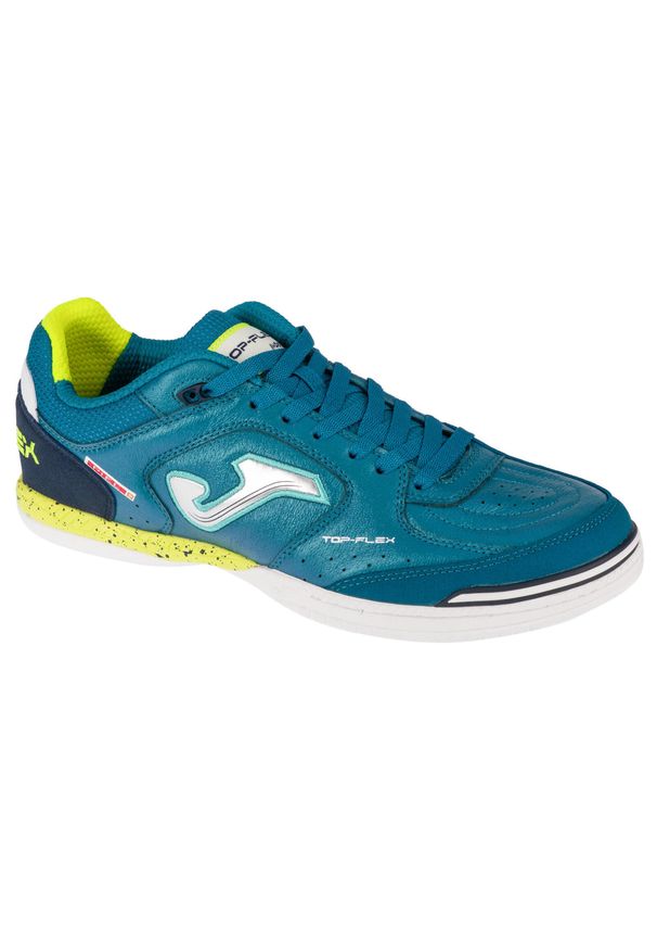 Buty halowe do piłki nożnej męskie, Joma Top Flex 24 TOPS IN. Kolor: zielony, wielokolorowy, niebieski. Sport: piłka nożna