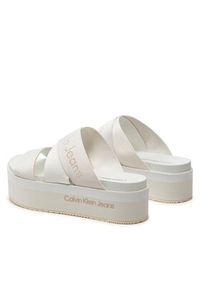 Calvin Klein Jeans Klapki Flatform Sandal Webbing In Mr YW0YW01361 Biały. Kolor: biały #3