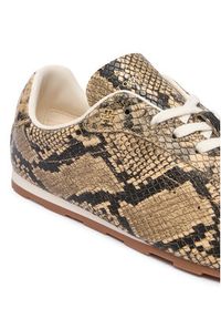 TOMMY HILFIGER - Tommy Hilfiger Sneakersy Bella Sneaker Snake FW0FW09415 Brązowy. Kolor: brązowy. Materiał: skóra #4