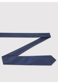 Pako Lorente - PAKO LORENTE - Granatowy krawat męski w kropki. Kolor: niebieski. Materiał: poliester. Wzór: kropki #2