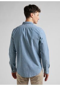Lee - LEE LEESURE SHIRT MĘSKA KOSZULA JEANSOWA LOGO BLUE UNION L66NMWUF. Materiał: jeans #5