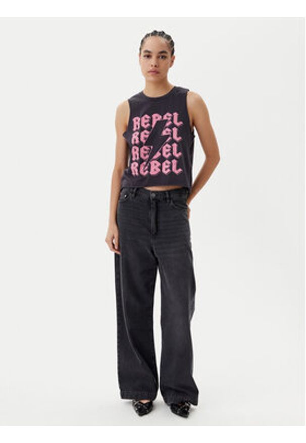 Noisy may - Noisy May Top Rebel 27034002 Szary Oversize. Kolor: szary. Materiał: bawełna