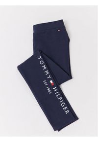 TOMMY HILFIGER - Tommy Hilfiger Legginsy Essential KG0KG06586 Granatowy Slim Fit. Kolor: niebieski. Materiał: bawełna #1