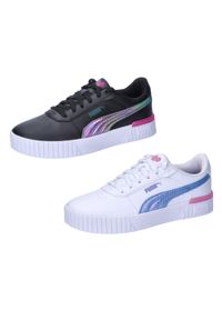 Buty dla dzieci Puma Carina 2.0. Kolor: wielokolorowy, czarny. Materiał: syntetyk, materiał. Sport: turystyka piesza #1