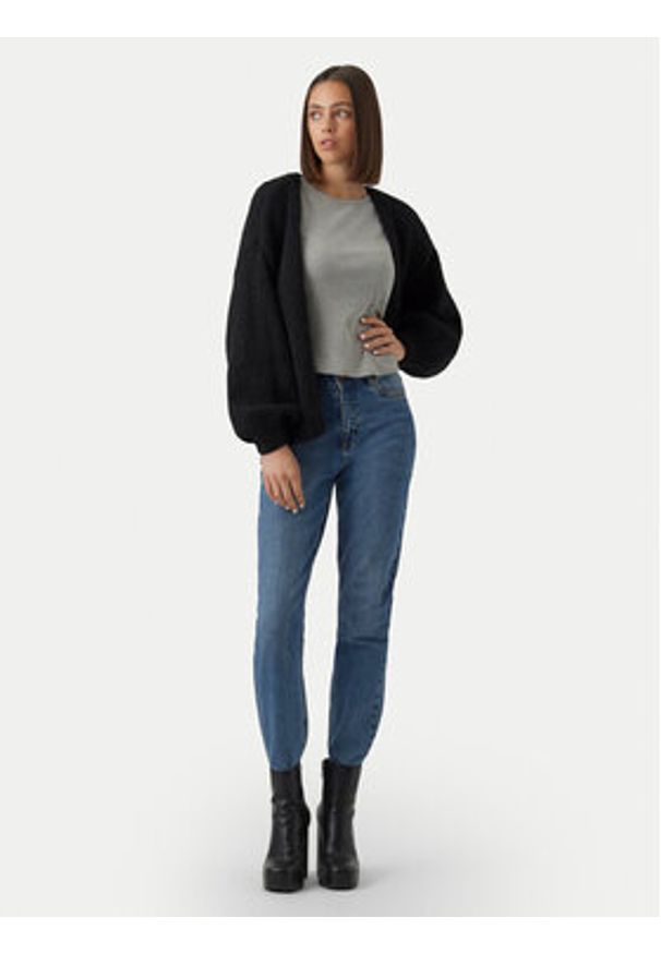Vero Moda Kardigan Maybe 10273101 Czarny Oversize. Kolor: czarny. Materiał: syntetyk