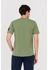 Aeronautica Militare - AERONAUTICA MILITARE Zielony t-shirt męski. Kolor: zielony. Długość rękawa: krótki rękaw. Długość: krótkie