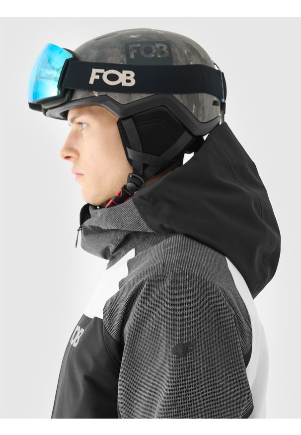 4f - 4F Kurtka snowboardowa membrana 10000 męska - biała XXL. Okazja: na co dzień. Typ kołnierza: kaptur. Kolor: biały. Materiał: poliester, dzianina, materiał, tkanina. Wzór: gładki. Sezon: zima. Styl: klasyczny, casual, sportowy