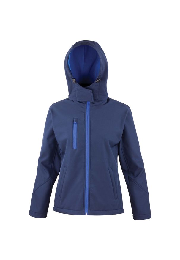 RESULT - Kurtka Result Softshell Capuche Femme Tx Performance. Kolor: niebieski. Materiał: softshell