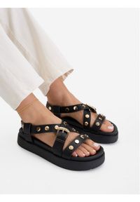 DeeZee Sandały CEO-HY69916-11 Czarny. Kolor: czarny. Materiał: skóra #1