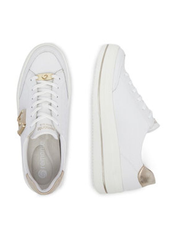 Remonte Sneakersy D1C07-80 Biały. Kolor: biały. Materiał: syntetyk, materiał