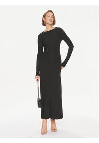TwinSet - TWINSET Sukienka wieczorowa 241TE2130 Czarny Regular Fit. Kolor: czarny. Materiał: wiskoza. Styl: wizytowy #2