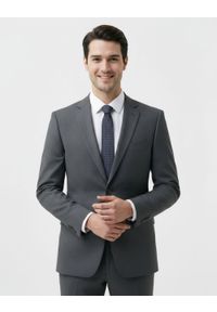 Krawat Męski - Angelo di Monti - Granatowy w Groszek. Kolor: niebieski. Materiał: tkanina. Wzór: grochy. Styl: elegancki, wizytowy #3