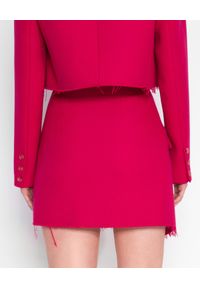 MARLU - Różowa spódnica z zakładką Berno. Kolor: różowy, wielokolorowy, fioletowy. Materiał: wełna #3