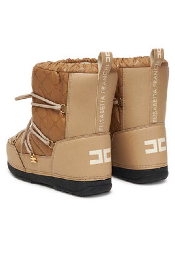 Elisabetta Franchi Śniegowce F4A6-E0457-1860 D Beżowy. Kolor: beżowy. Materiał: materiał