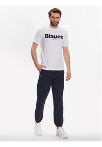 Blauer Spodnie dresowe 23SBLUF07089 005662 Granatowy Relaxed Fit. Kolor: niebieski. Materiał: dresówka, bawełna #5