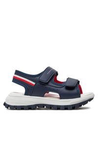 TOMMY HILFIGER - Tommy Hilfiger Sandały T3B2-33430-1591 M Niebieski. Kolor: niebieski