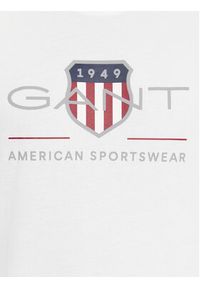GANT - Gant T-Shirt Reg Archive Shield Ss 2003199 Biały Regular Fit. Kolor: biały. Materiał: bawełna #5
