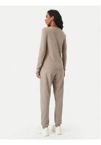 EA7 Emporio Armani Bluzka 7W000456 AF10373 U6100 Beżowy ciemny Slim Fit. Kolor: beżowy. Materiał: bawełna #3