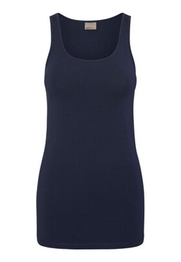 Vero Moda Top Maxi 10185110 Granatowy Regular Fit. Kolor: niebieski. Materiał: bawełna