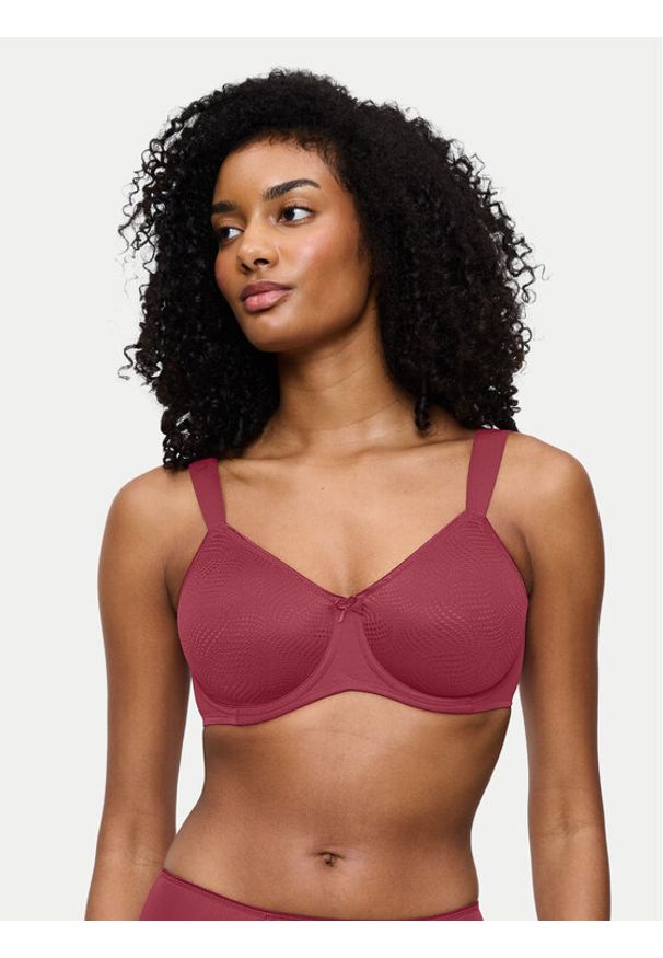Triumph Biustonosz z fiszbiną Essential 10219713 Różowy. Kolor: różowy. Materiał: syntetyk
