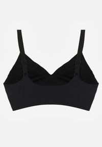 Born2be - Czarny Biustonosz z Usztywnianymi Miseczkami i Transparentną Wstawką Zeriga. Kolor: czarny. Wzór: gładki #6