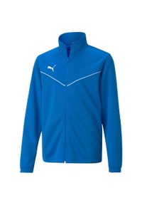 Bluza dla dzieci Puma teamRISE Training Poly Jacket Jr niebieska. Kolor: niebieski. Materiał: poliester