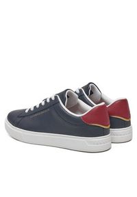 TOMMY HILFIGER - Tommy Hilfiger Sneakersy Essential Court Sneaker FW0FW08320 Granatowy. Kolor: niebieski. Materiał: skóra #6