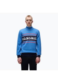 Sweter męski Napapijri D-Sardona. Kolor: niebieski. Styl: sportowy