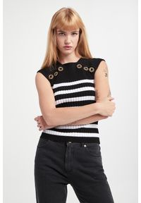Balmain - Top damski dzianinowy BALMAIN. Materiał: dzianina #1