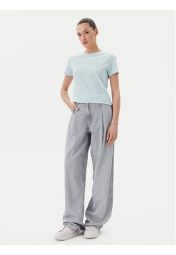 BOSS T-Shirt C_Esogo_1 50506973 Błękitny Slim Fit. Kolor: niebieski. Materiał: bawełna