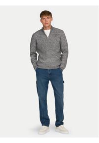 Only & Sons Sweter 22027686 Szary Regular Fit. Kolor: szary. Materiał: syntetyk