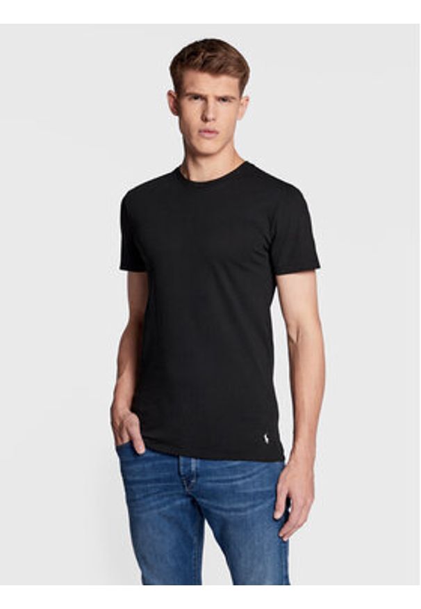 Polo Ralph Lauren Komplet 3 t-shirtów 714830304014 Czarny Regular Fit. Typ kołnierza: polo. Kolor: czarny. Materiał: bawełna
