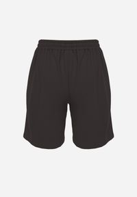 Born2be - Ciemnoszare Szorty Dresowe z Bawełną i Sznurkami Leofiel. Okazja: na co dzień, na spacer. Kolor: szary. Materiał: bawełna, dresówka. Wzór: napisy. Styl: casual, klasyczny #8