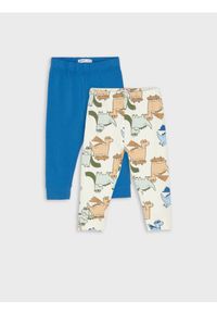 Sinsay - Legginsyz grubszej dzianiny 2 pack - kremowy. Kolor: kremowy. Materiał: dzianina. Długość: długie