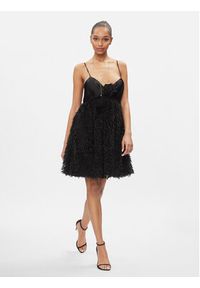 Please Sukienka koktajlowa A1FVCHM000 Czarny Regular Fit. Kolor: czarny. Materiał: syntetyk. Styl: wizytowy #3
