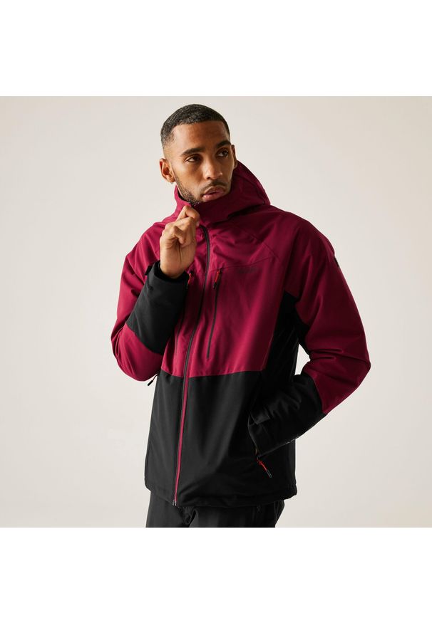 Regatta - Kurtka męska przejściowa ocieplana Highton Stretch. Kolor: czerwony, brązowy, wielokolorowy. Materiał: puch, materiał. Sport: turystyka piesza