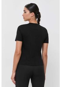 Miss Sixty t-shirt z domieszką jedwabiu kolor czarny. Kolor: czarny. Materiał: jedwab. Długość rękawa: krótki rękaw. Długość: krótkie #3