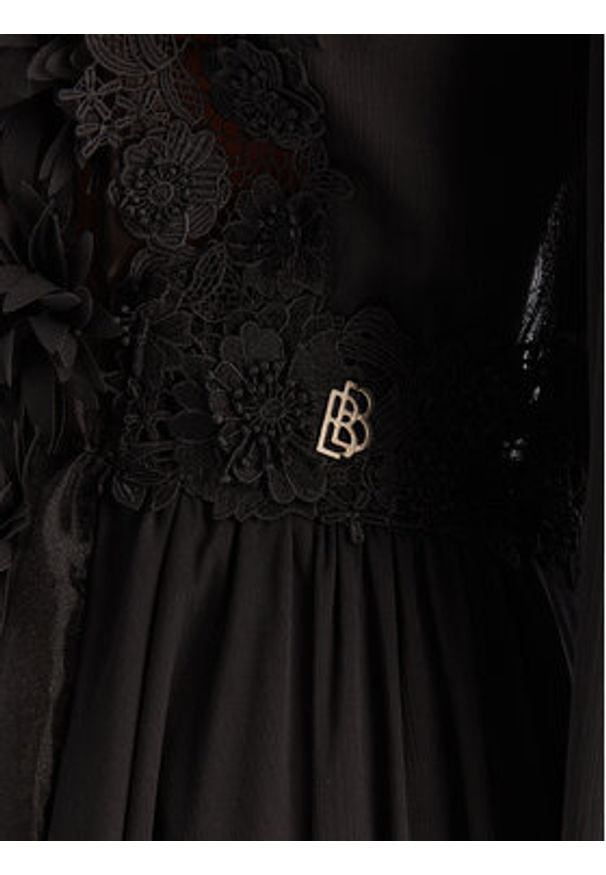 Babylon Sukienka wieczorowa S00827 Czarny Regular Fit. Kolor: czarny. Materiał: poliamid. Styl: wizytowy