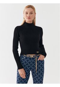 MICHAEL Michael Kors Sweter MF360P26V1 Czarny Slim Fit. Kolor: czarny. Materiał: wełna