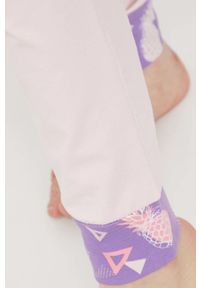 Answear Lab komplet piżamowy kolor fioletowy. Kolor: fioletowy. Materiał: dzianina. Długość: krótkie