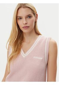 Guess Jeans Sweter W5GR02 Z3HM1 Różowy Regular Fit. Kolor: różowy. Materiał: bawełna #5