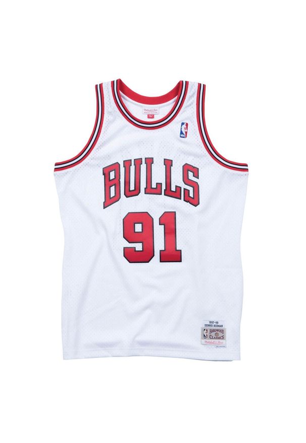 Mitchell & Ness - Koszulka Nba Chicago Bulls Dennis Rodman. Kolor: czerwony, biały, wielokolorowy. Sport: piłka nożna, koszykówka