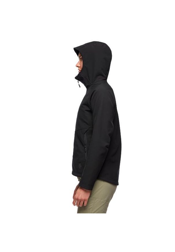 Bluza turystyczna rozpinana damska Black Diamond Element Hoody. Kolor: czarny. Styl: sportowy. Sport: turystyka piesza