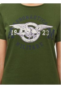 Aeronautica Militare T-Shirt 232TS2178DJ496 Zielony Regular Fit. Kolor: zielony. Materiał: bawełna #4