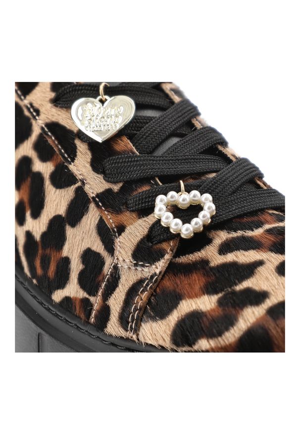 CheBello - Panterka Sneakersy Chebello Eleganckie Obuwie Damskie Premium. Okazja: na co dzień. Kolor: brązowy. Wzór: motyw zwierzęcy. Styl: elegancki