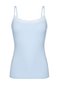 Triumph Top Feel Of Modal 10221654 Błękitny Slim Fit. Kolor: niebieski #5