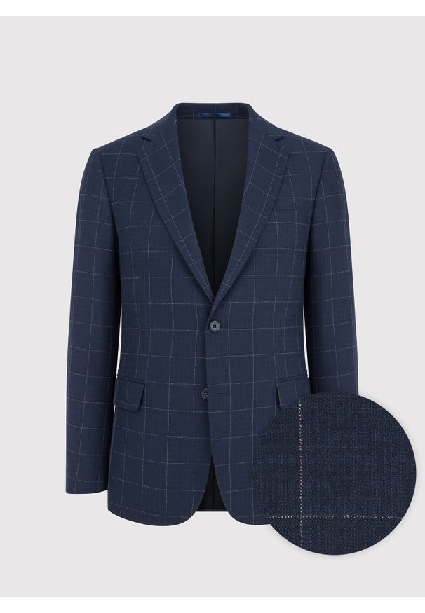 Pako Lorente - PAKO LORENTE – Casualowa marynarka męska w kratę. Okazja: na co dzień. Materiał: poliester, elastan, wiskoza. Wzór: kratka. Styl: casual