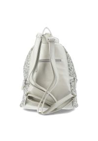 Plecak Damski Rieker, z materiału syntetycznego o miękkiej workowej formie z roślinnym wzorem zapinany na zamek z regulowanymi szelkami, srebrny, H10. Kolor: srebrny. Materiał: syntetyk, materiał. Wzór: nadruk, paski, kwiaty. Styl: casual, elegancki #8