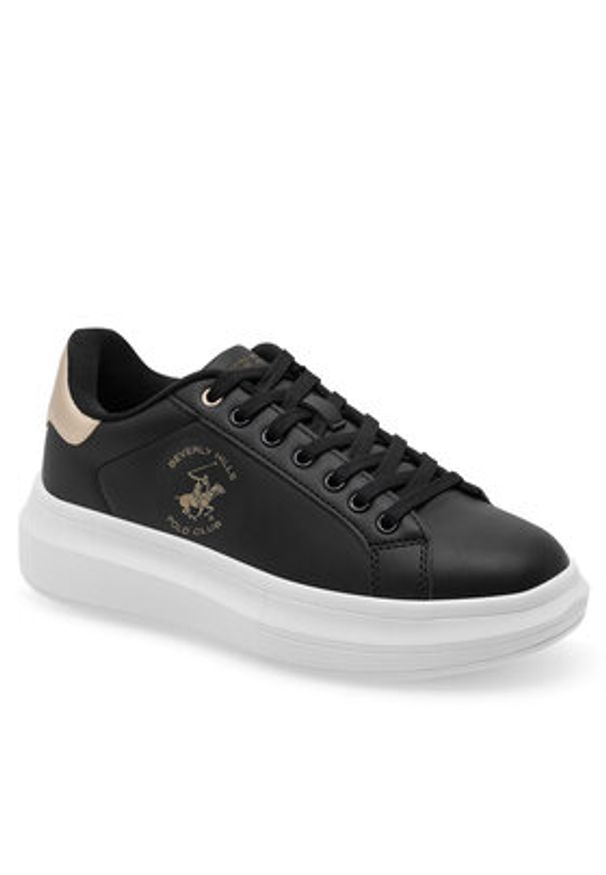 Beverly Hills Polo Club Sneakersy SK-09001 Czarny. Kolor: czarny. Materiał: skóra